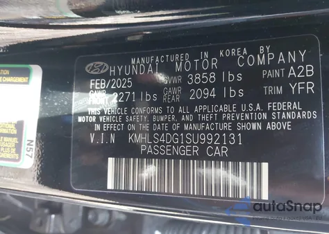2025 Hyundai Elantra Sel Convenience from USA, damaged, VIN KMHLS4DG1SU992131